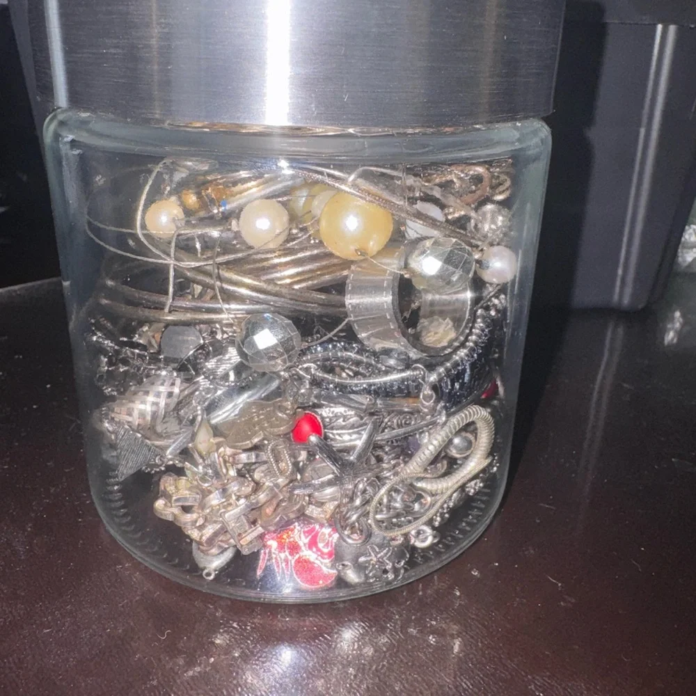 Mixed Silver-Tone Jewelry Jar - Picture 2 of 9